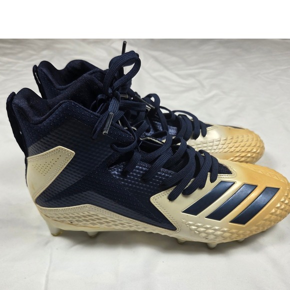 ADIDAS FREAK X CARBON MID FOOTBALL CLEATS MENS SIZE 8 NAVY/GOLD. NO BOX - Picture 3 of 8